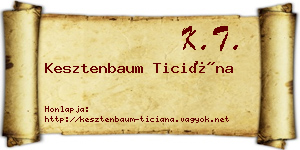 Kesztenbaum Ticiána névjegykártya